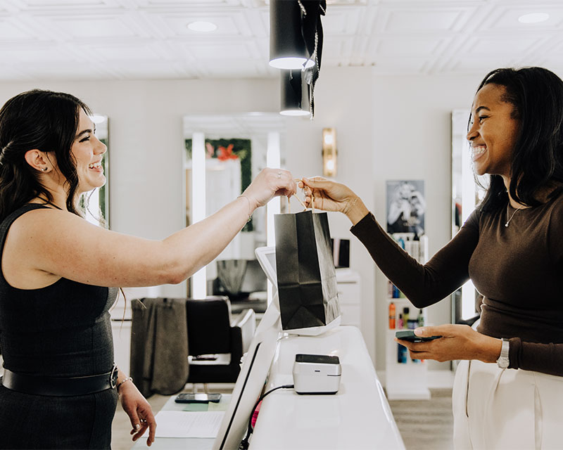 hair client purchasing hair product