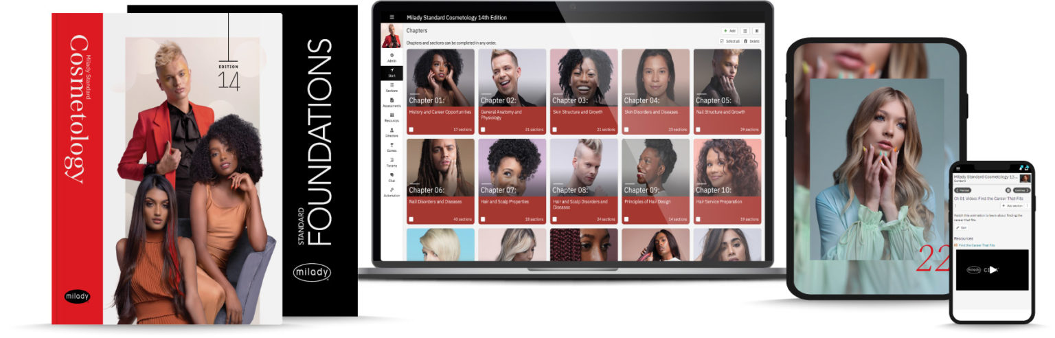 See Milady Cosmetology, 14th Edition, In Action - Milady